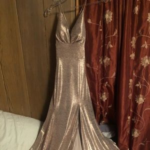 ROSE GOLD PROM DRESS
